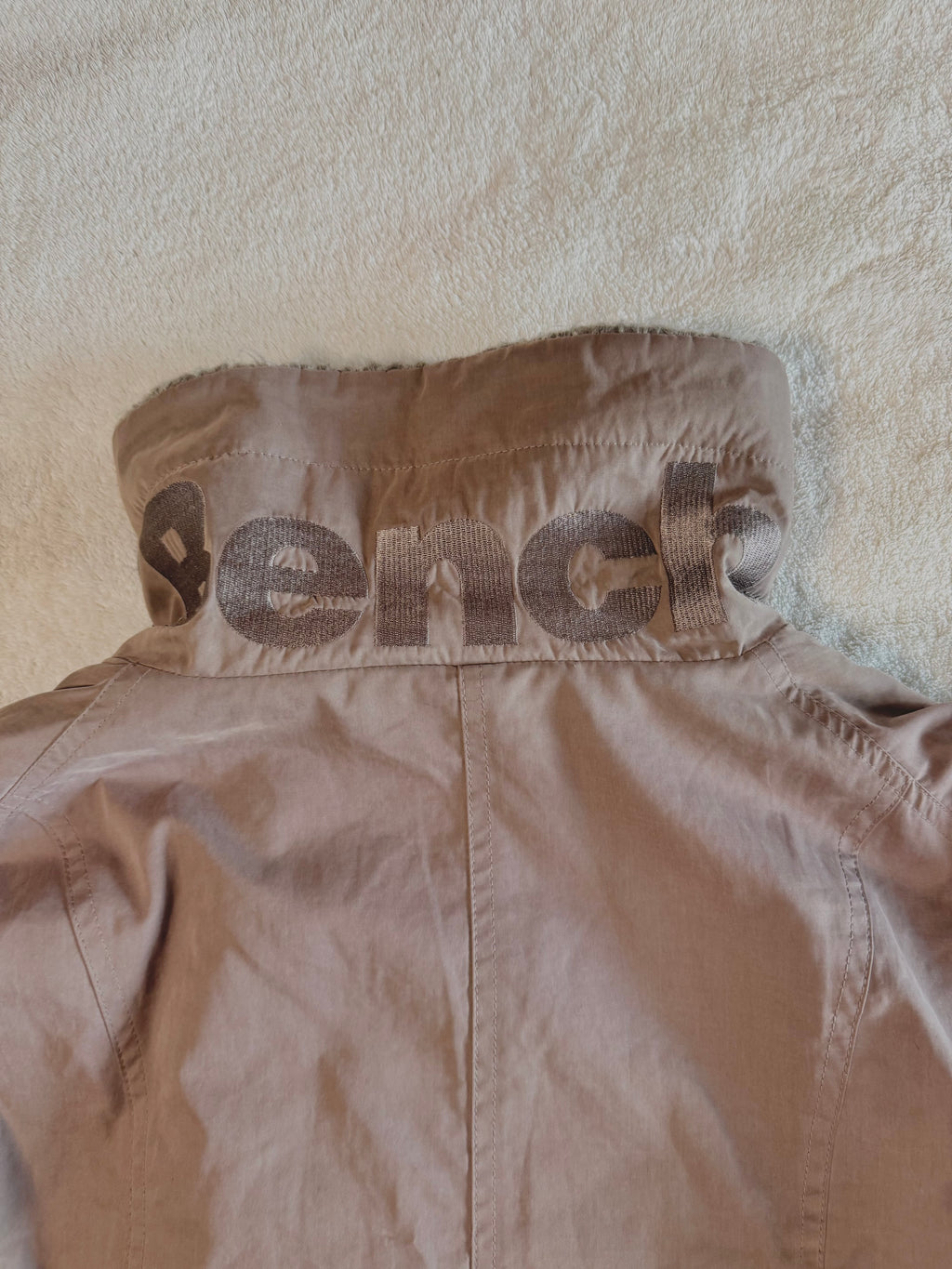 y2k vintage chocolate brown fitted faux fur lined zip up jacket