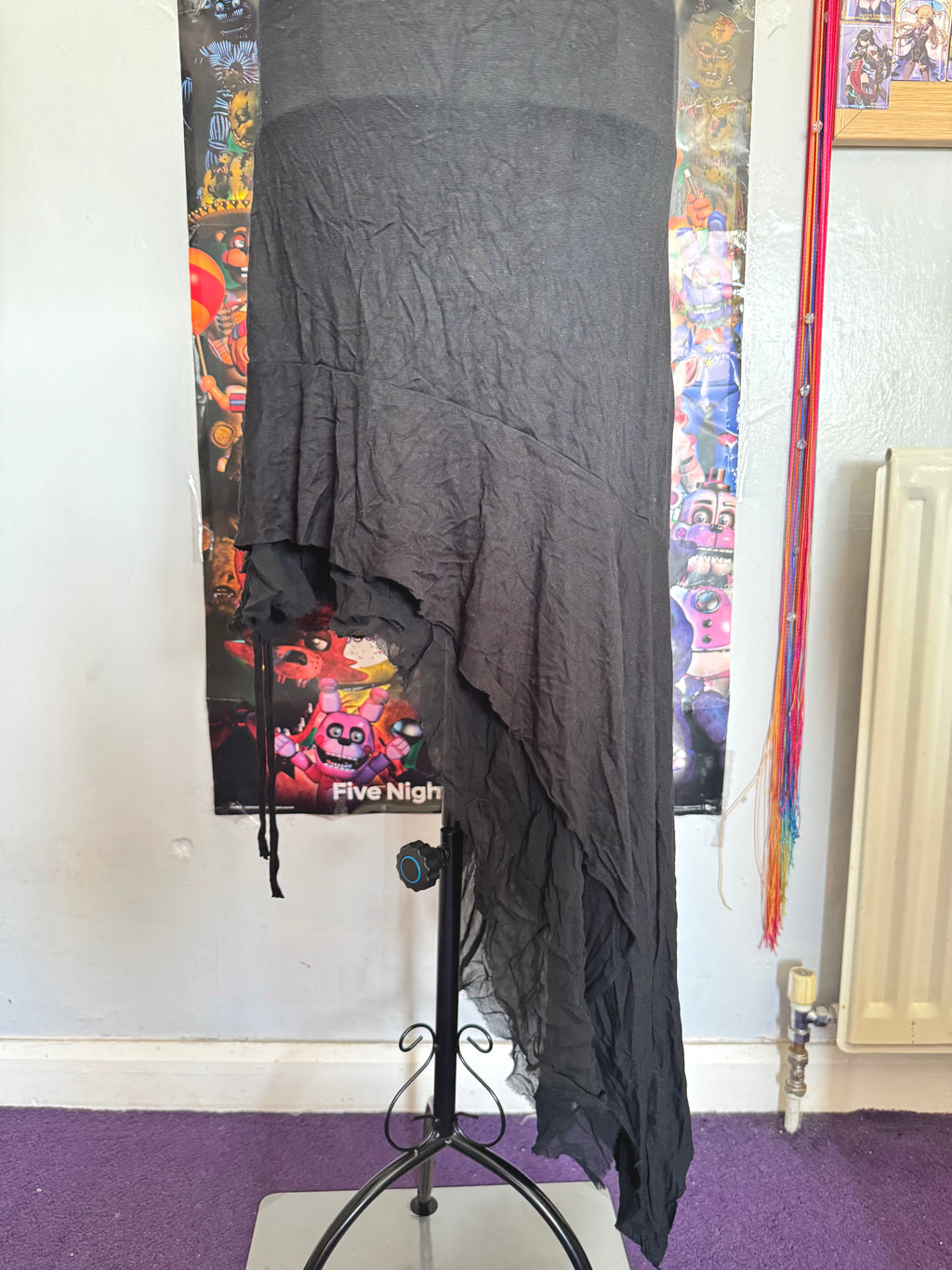 y2k vintage cotton and silk blend asymmetrical halterneck beaded dress