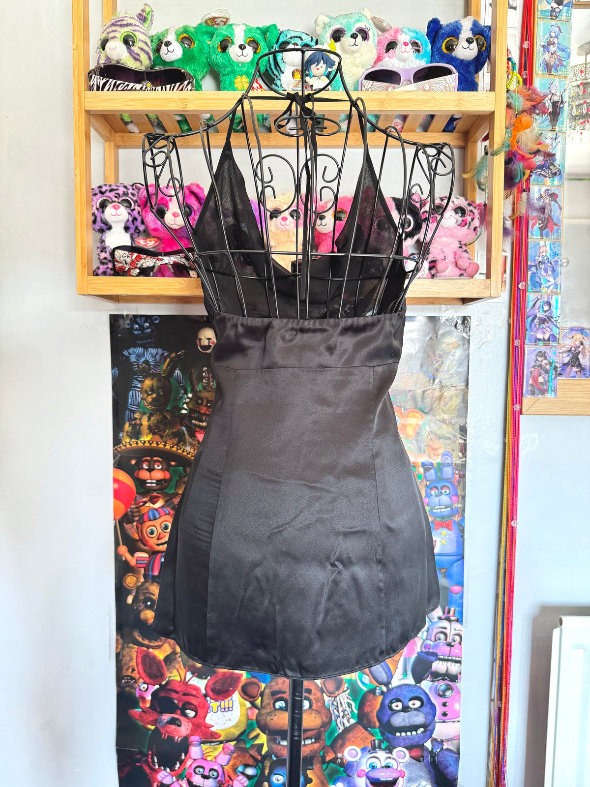 y2k vintage silk fitted cowl neck halter top with beading embellishments