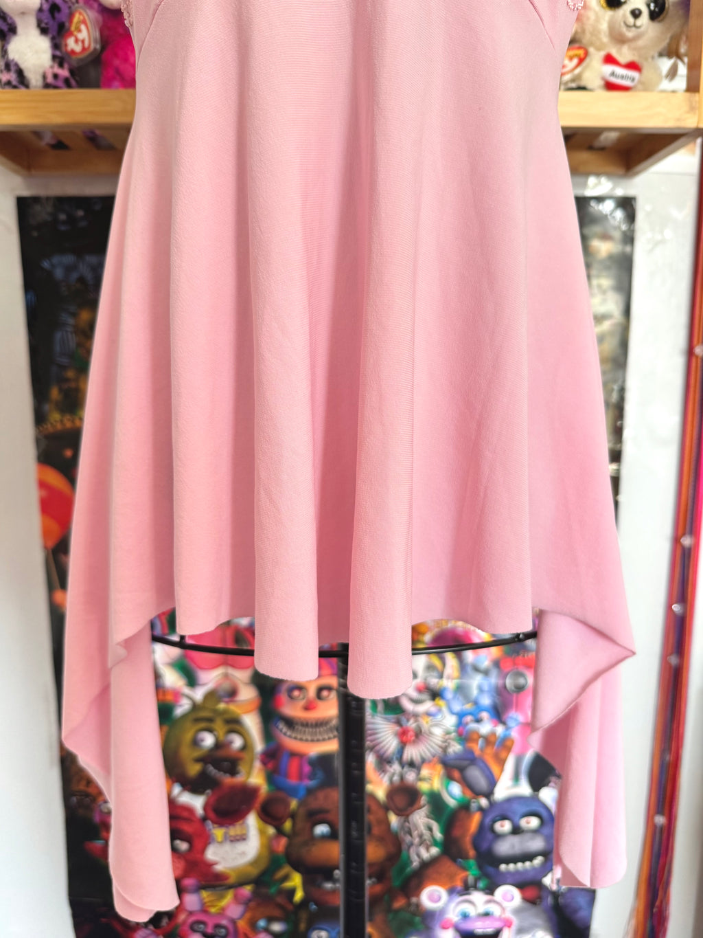 y2k vintage baby pink asymmetrical fairy hem ruched beaded cami top