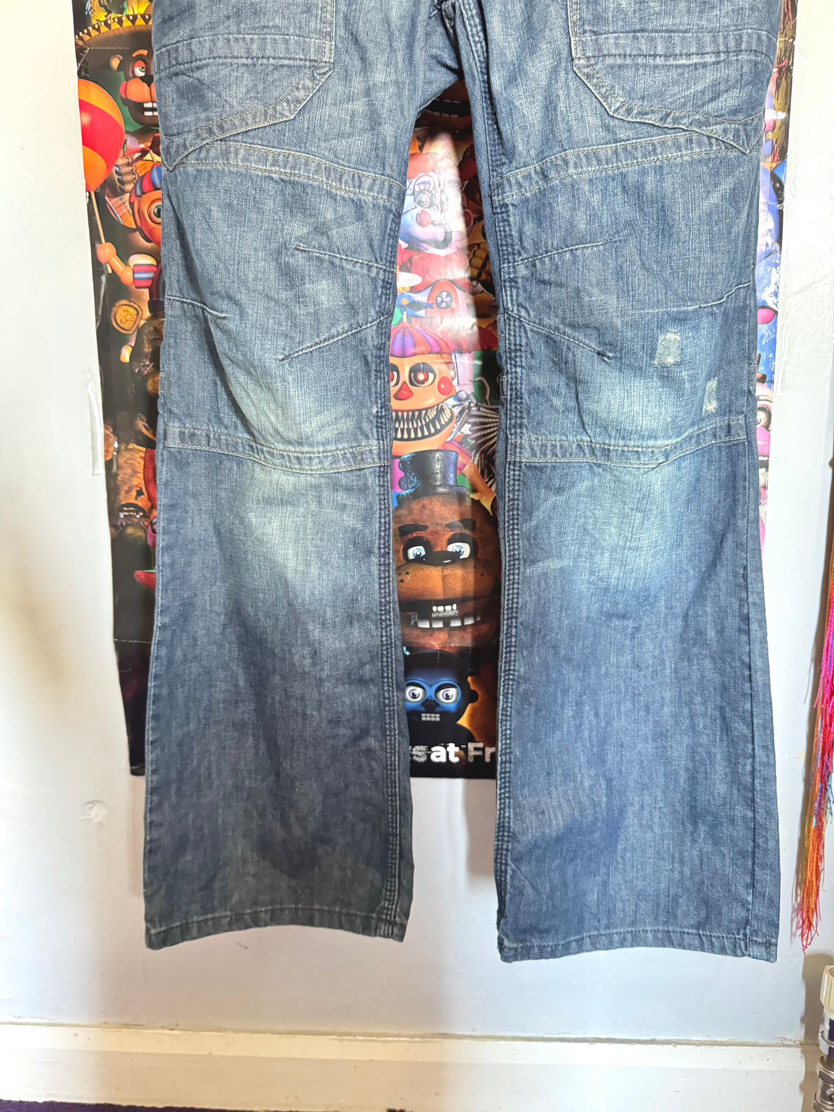y2k vintage low waisted dark wash denim slouchy boyfriend jeans