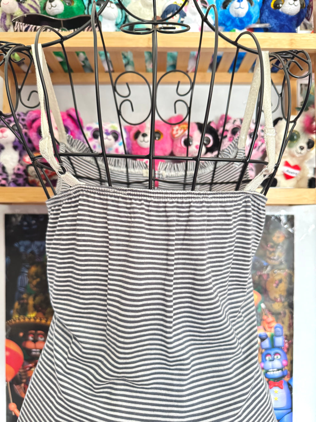 y2k vintage striped pattern ruffle tiered mini dress sailor vibes