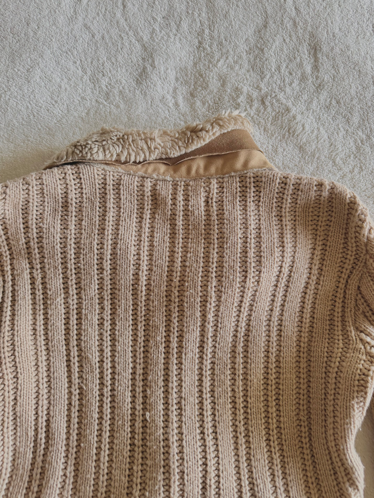 y2k vintage buckle up fitted and cropped jacket with chunky ribbed knit sleeves western boho