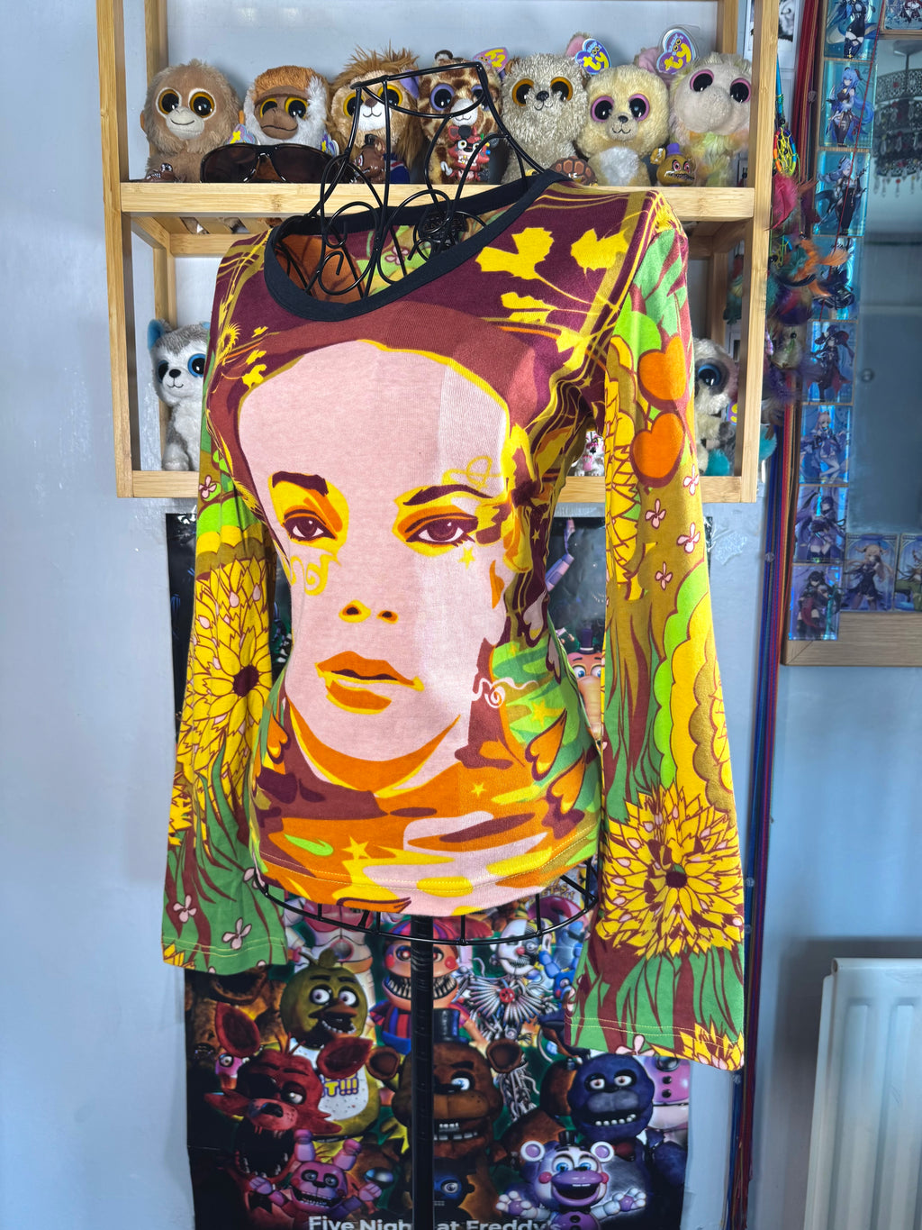 y2k vintage graphic flared sleeve deadstock hayes top