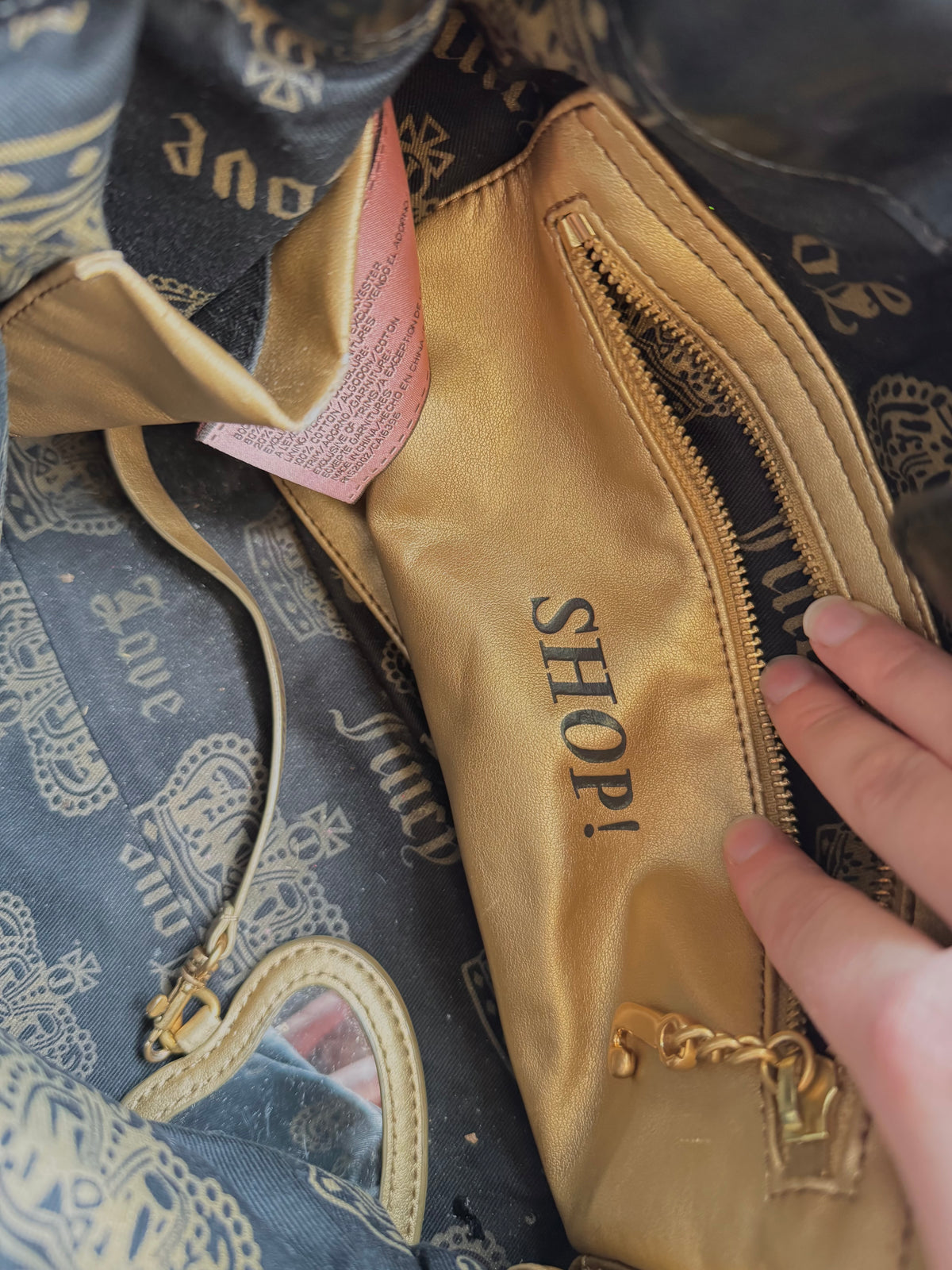 y2k 2000’s brown velour Juicy Couture daydreamer bag trashy