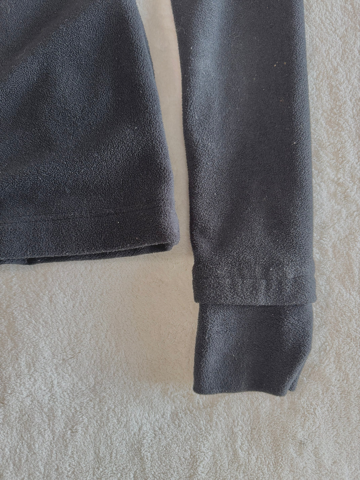 y2k vintage black asymmetrical zip up fluffy lined fleece jacket