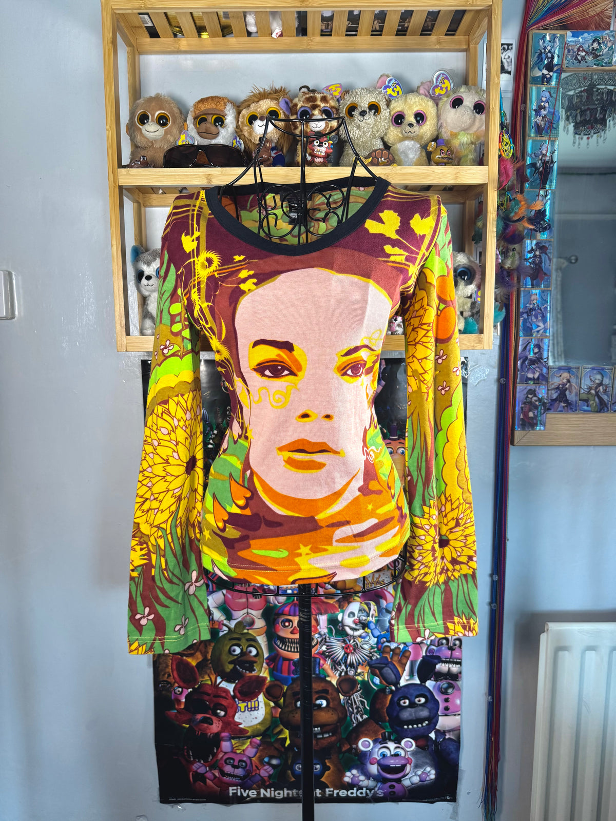 y2k vintage graphic flared sleeve deadstock hayes top