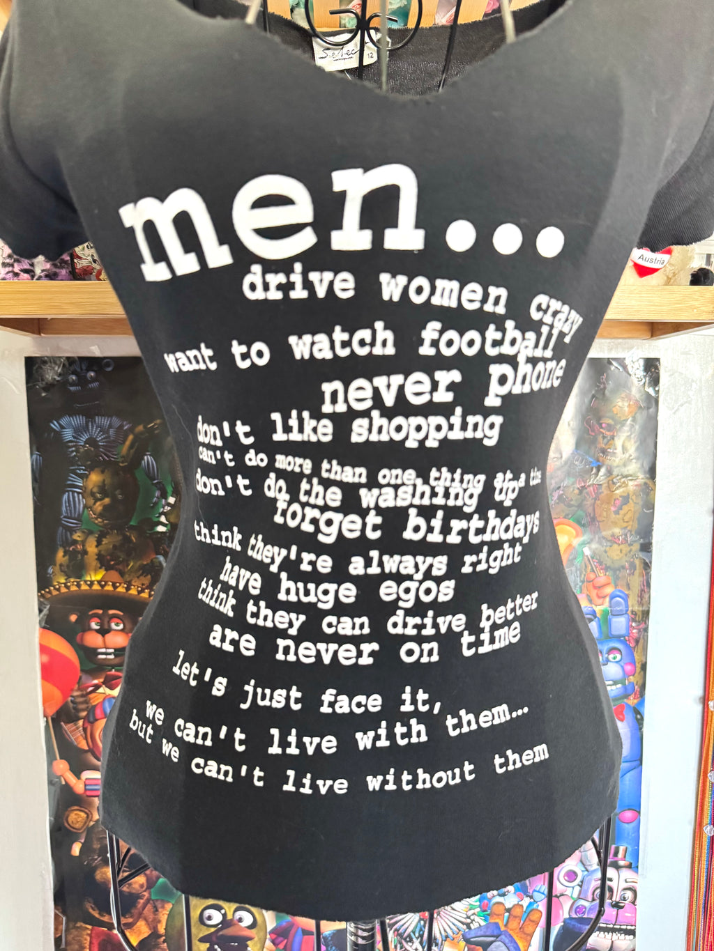 y2k vintage “men drive women crazy” graphic cropped and fitted vneck shirt
