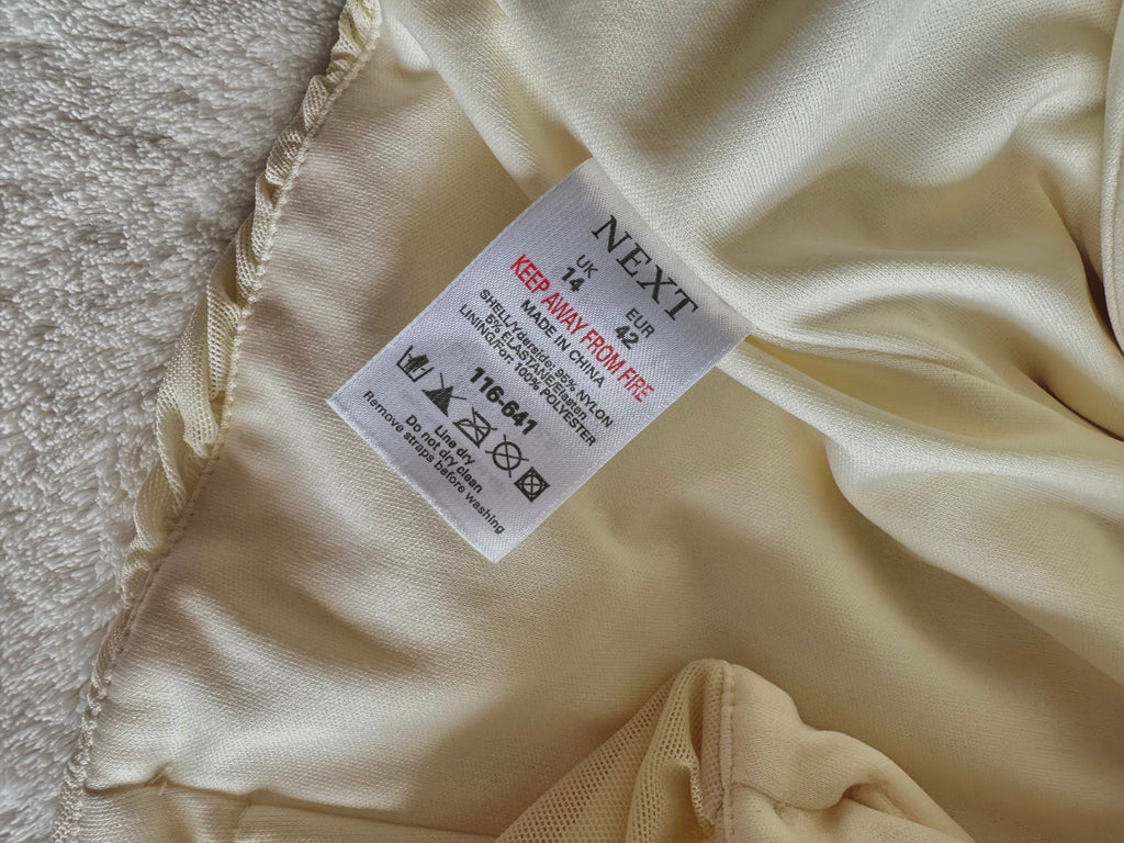 y2k vintage cream ruched boned and fitted corset top with sequins embellished