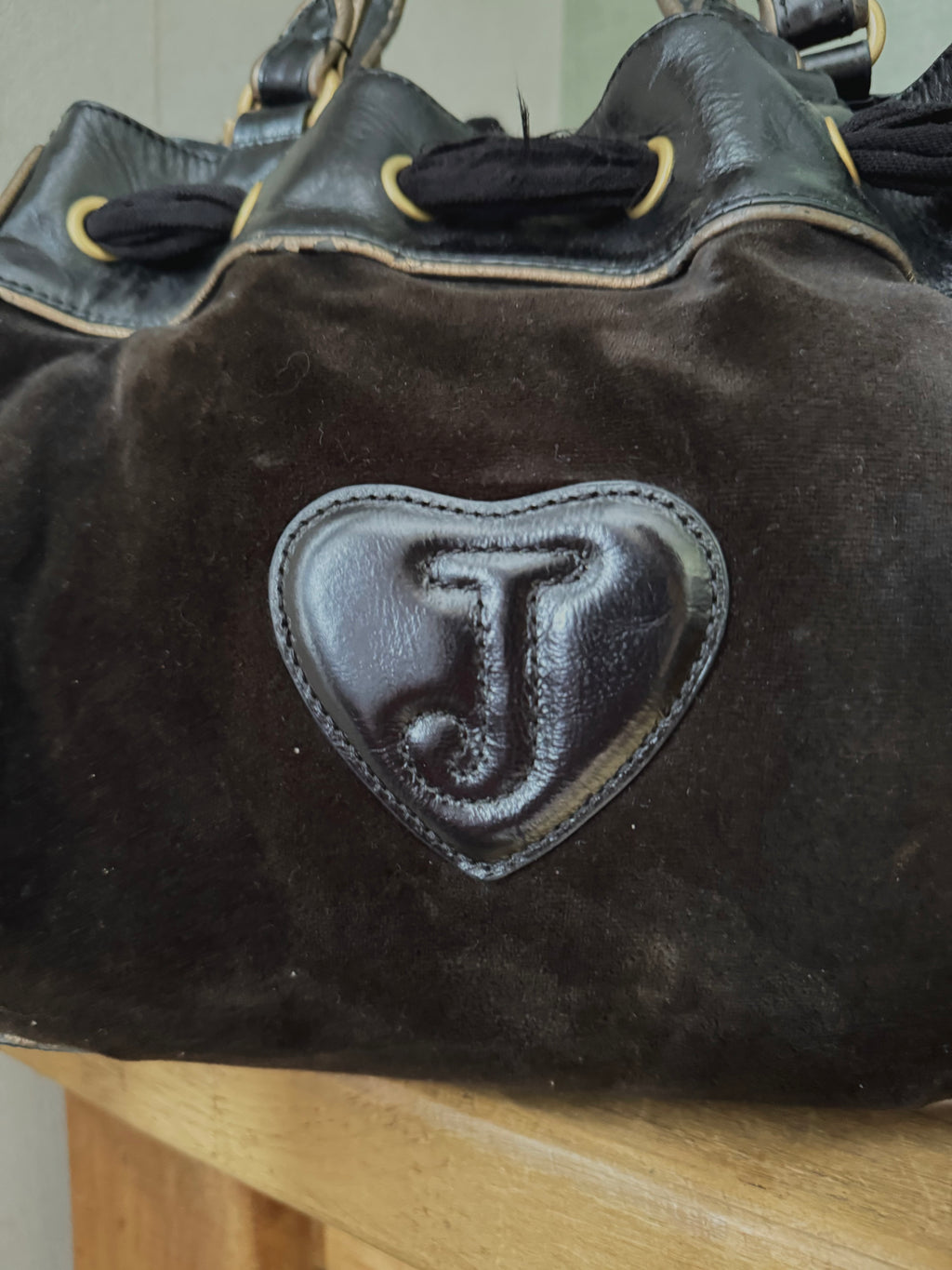 y2k 2000’s brown velour Juicy Couture daydreamer bag trashy