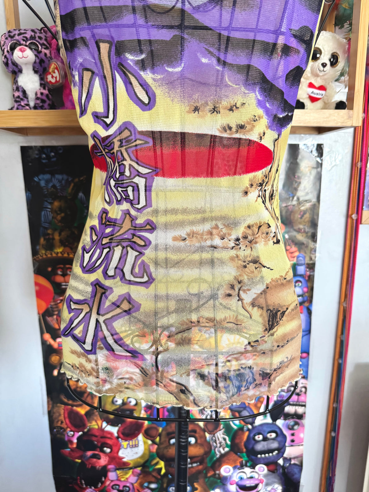 y2k vintage sheer mesh sequin embellished fitted sleeveless vest top