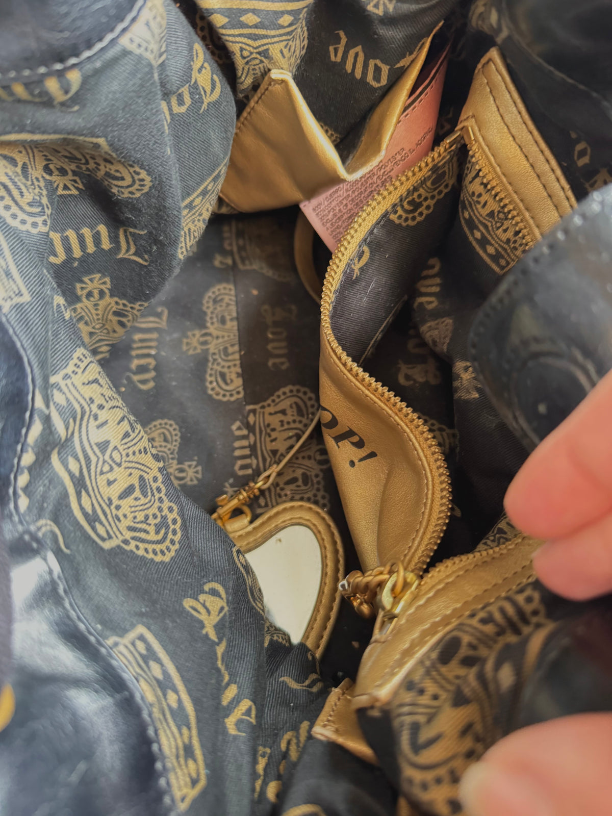 y2k 2000’s brown velour Juicy Couture daydreamer bag trashy