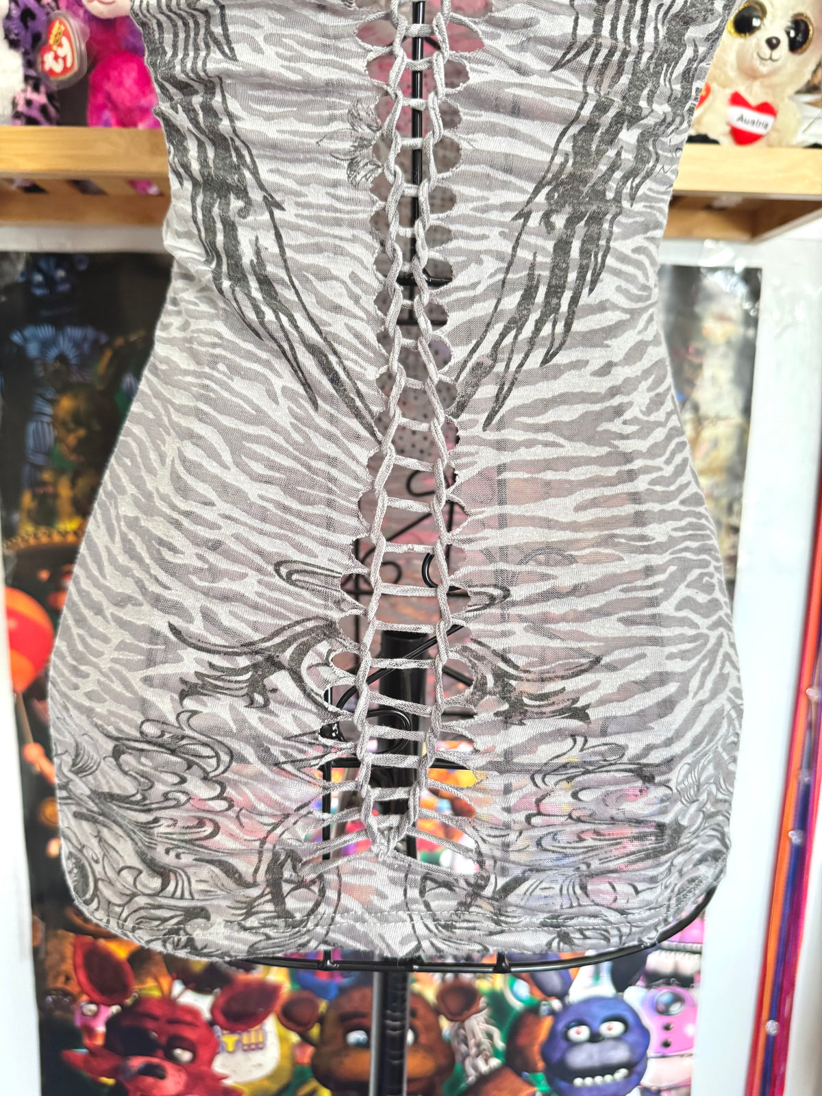 y2k vintage sheer graphic wings fitted tee with rhinestone embellishments affliction mcbling