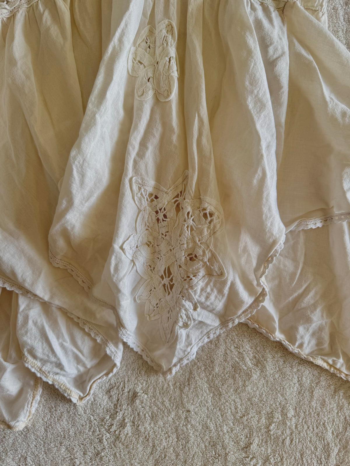 y2k vintage white floaty fairy hem babydoll cami top