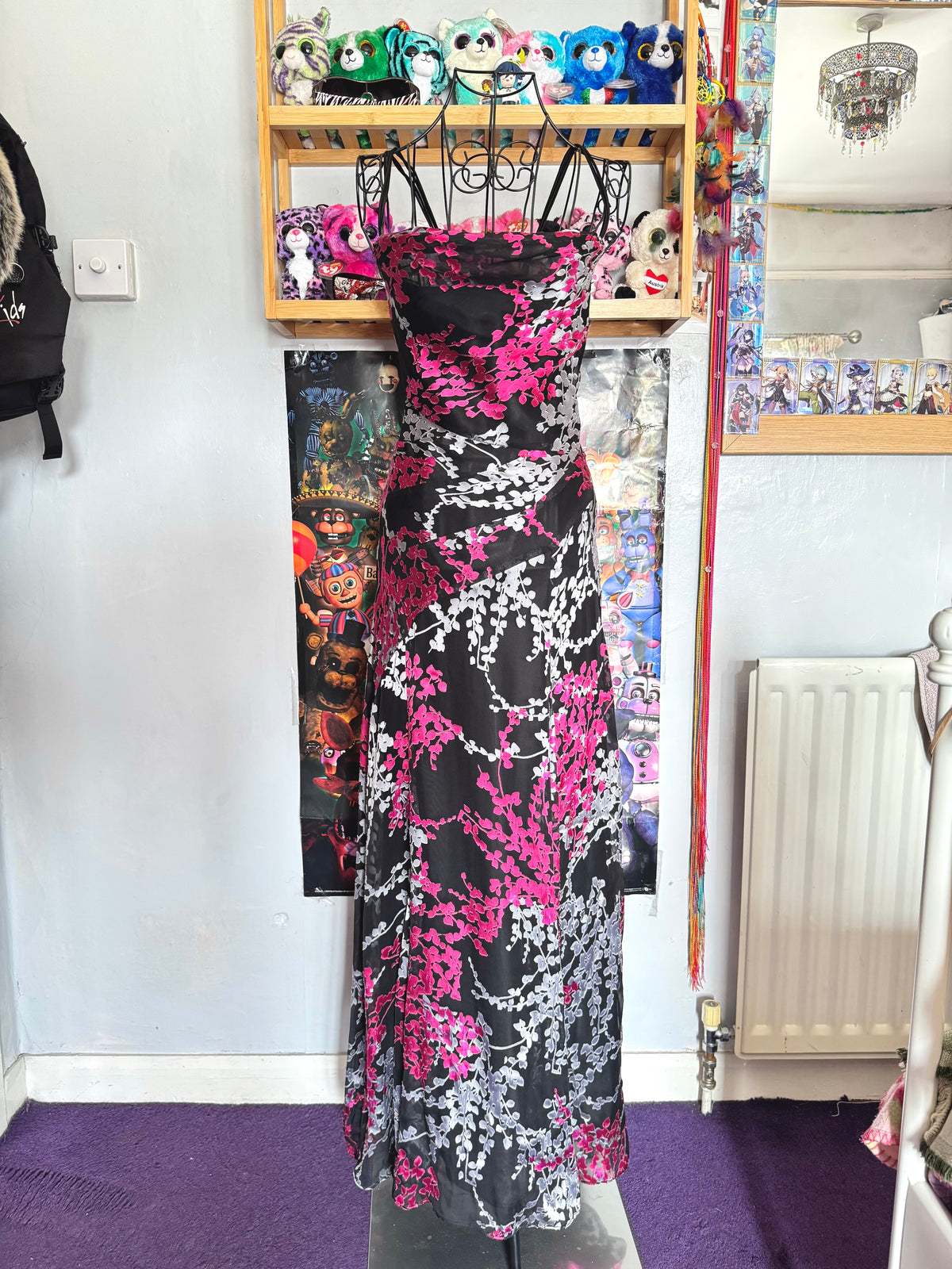 y2k vintage silk blend fitted cowl neck criss-cross back maxi dress formal occasion wear
