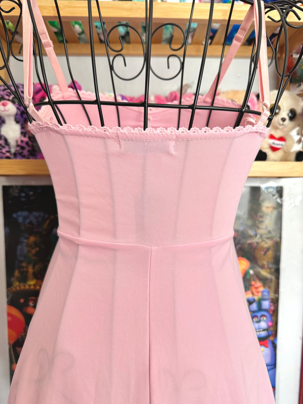 y2k vintage baby pink asymmetrical fairy hem ruched beaded cami top