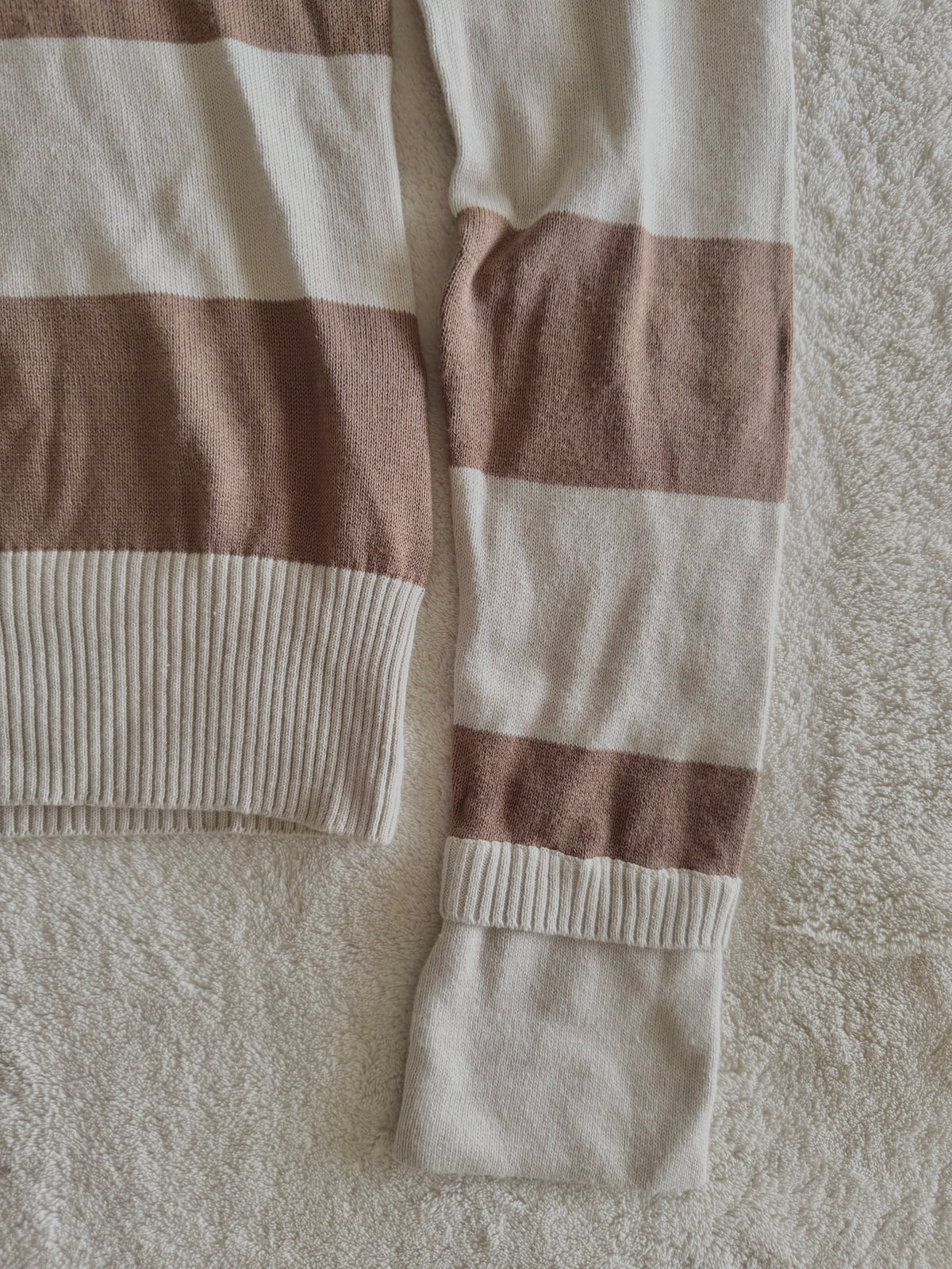 y2k vintage deadstock bnwt striped ribbed knit embroidered long sleeved top