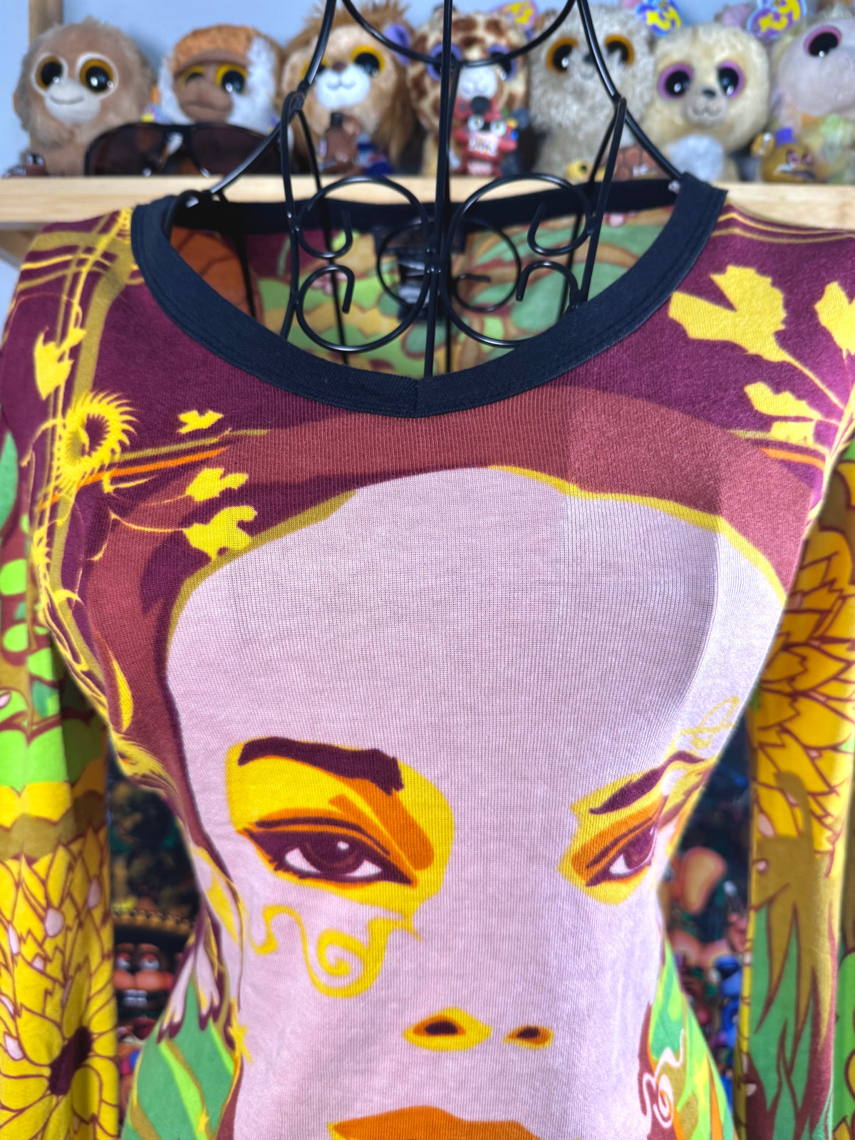 y2k vintage graphic flared sleeve deadstock hayes top