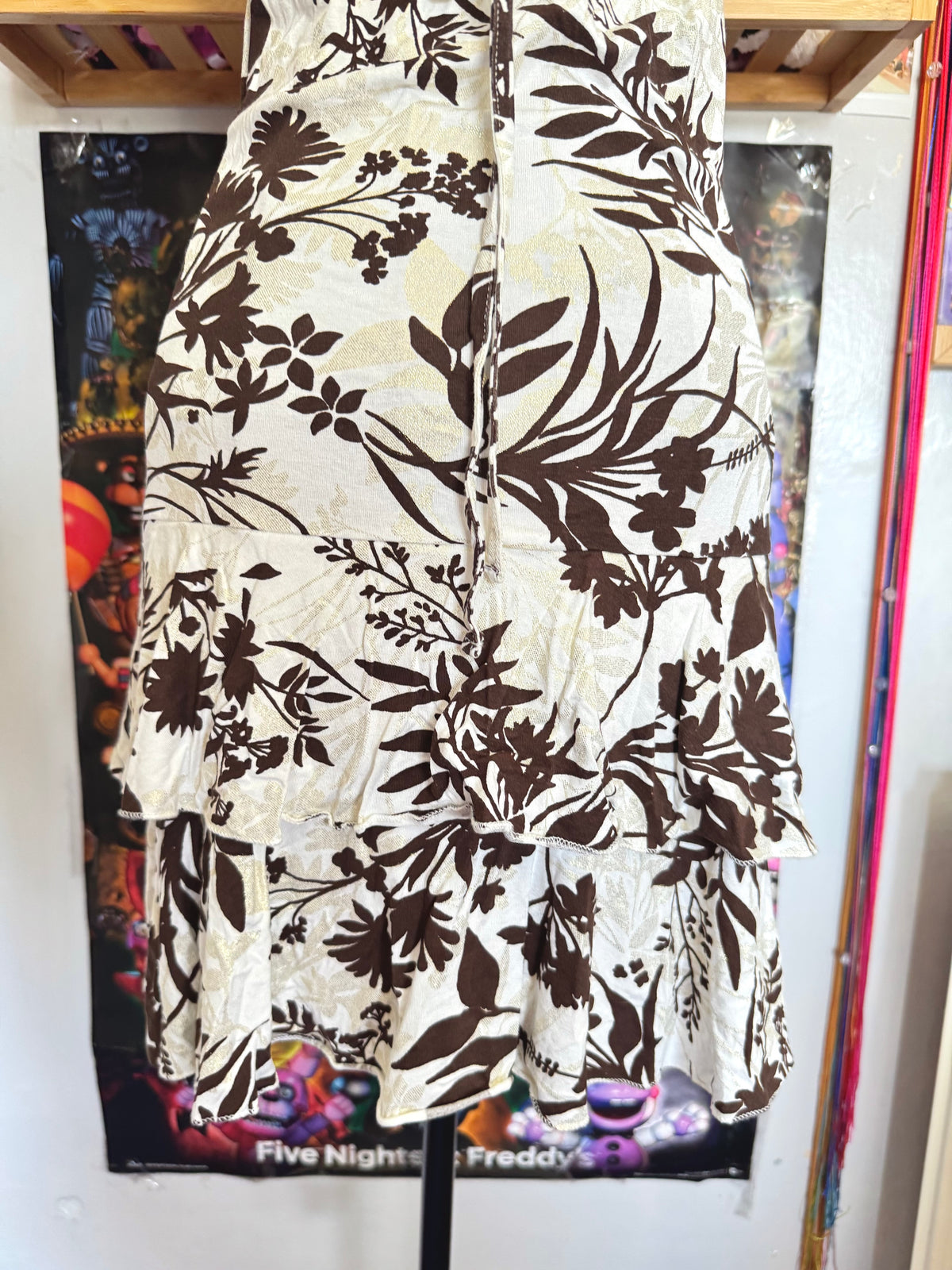 y2k vintage floral print milkmaid ruffle tiered mini dress summer