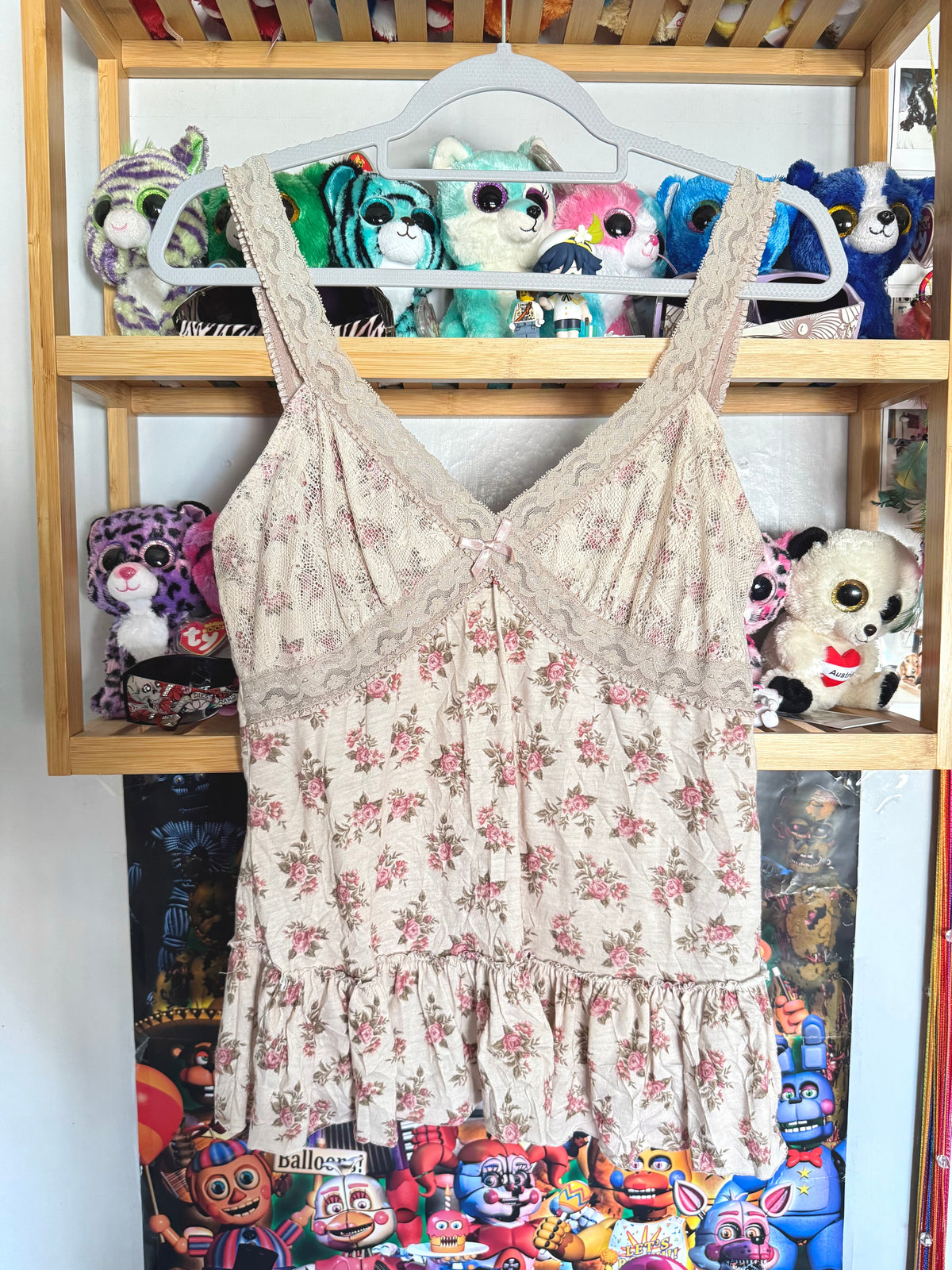 y2k vintage floral pattern lace trim cami top with sequins