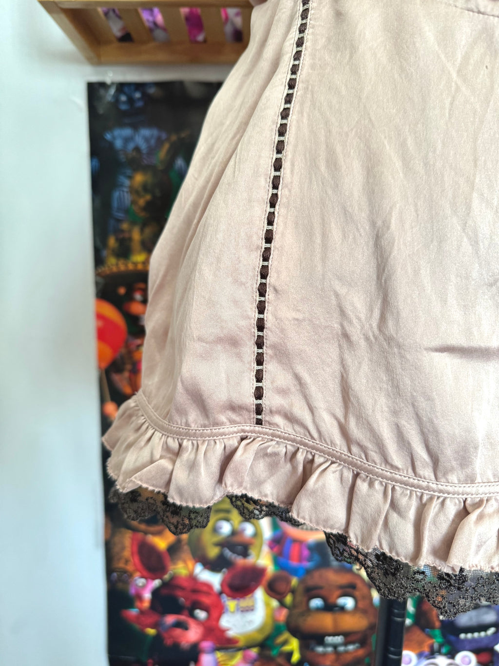 y2k vintage dusky pink silk cami top with 3D flowers embellished