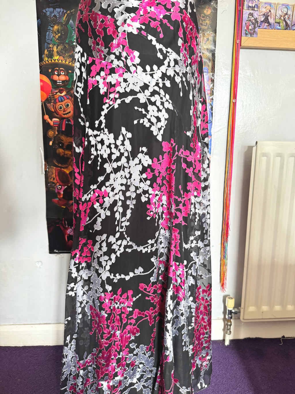 y2k vintage silk blend fitted cowl neck criss-cross back maxi dress formal occasion wear