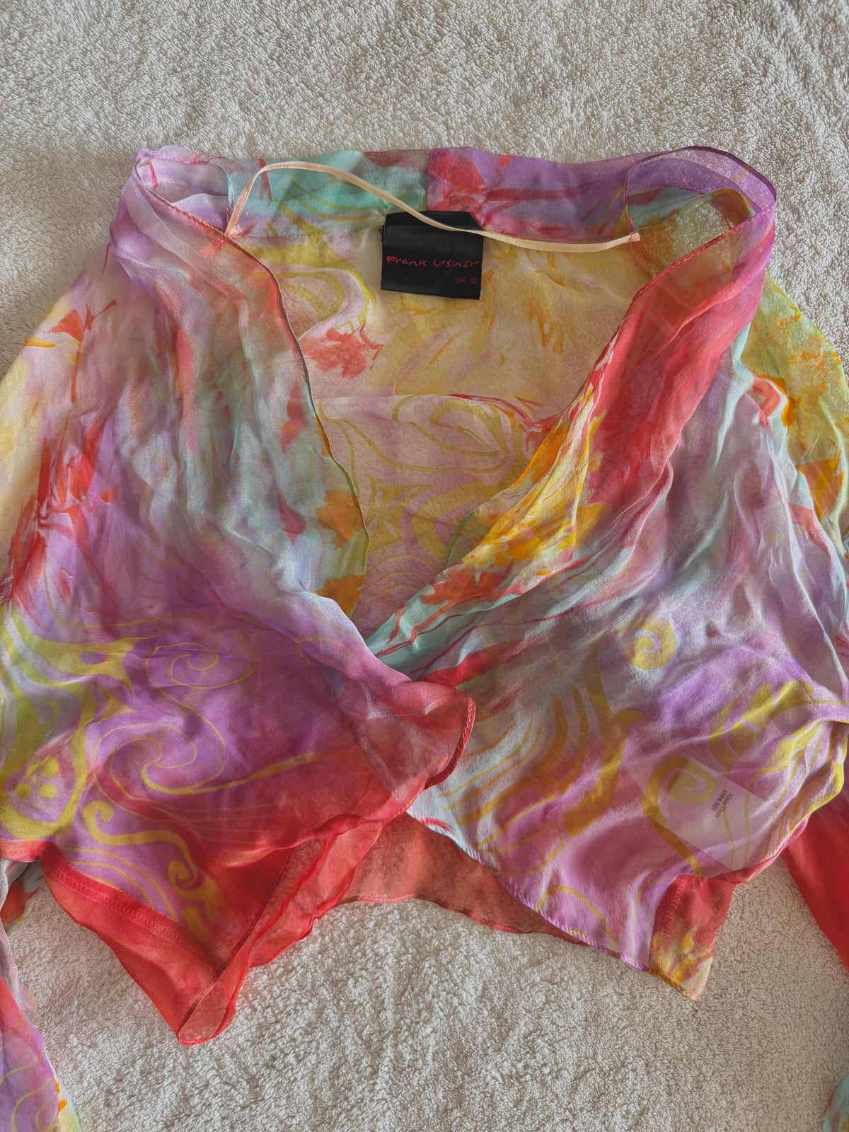 y2k vintage silk summer multicolour maxi dress with matching cardigan zara larsson