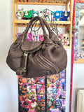 y2k vintage 2005 brown nappa calfskin leather boho slouchy Fendi Spy bag