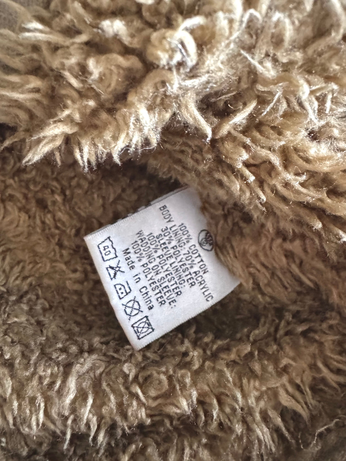 y2k vintage winter thick teddy lined funnel neck jacket cosy