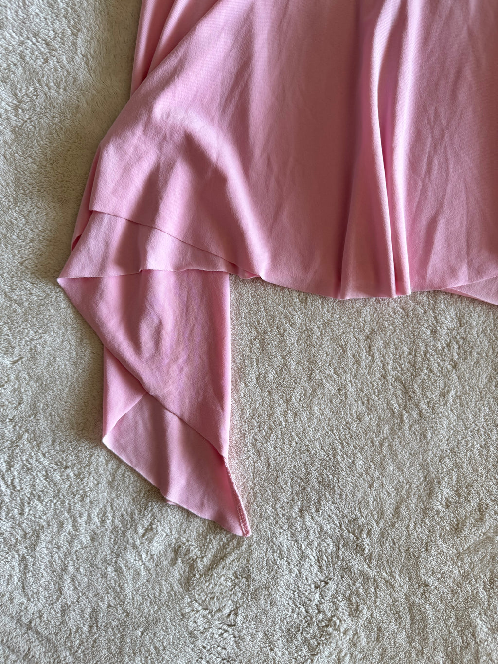 y2k vintage baby pink asymmetrical fairy hem ruched beaded cami top
