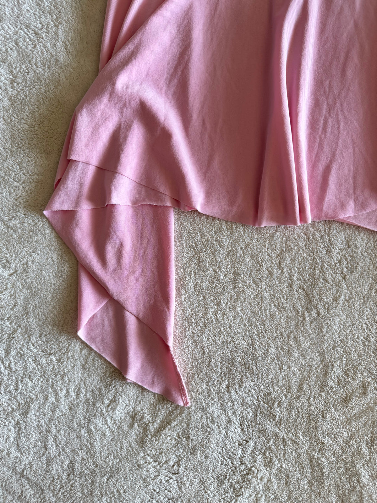 y2k vintage baby pink asymmetrical fairy hem ruched beaded cami top
