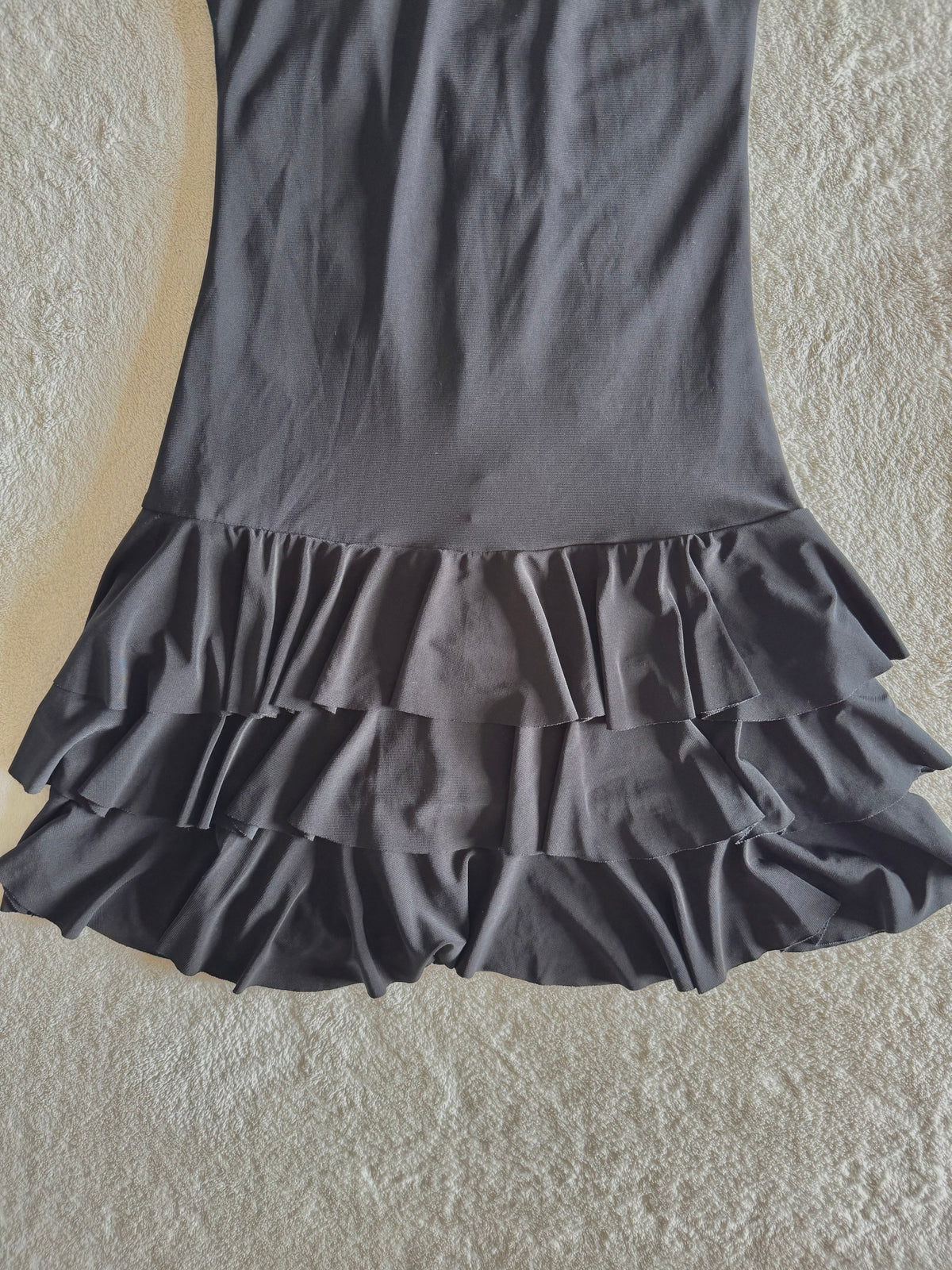y2k vintage malgoth ruffle tiered lace up corset style mini dress