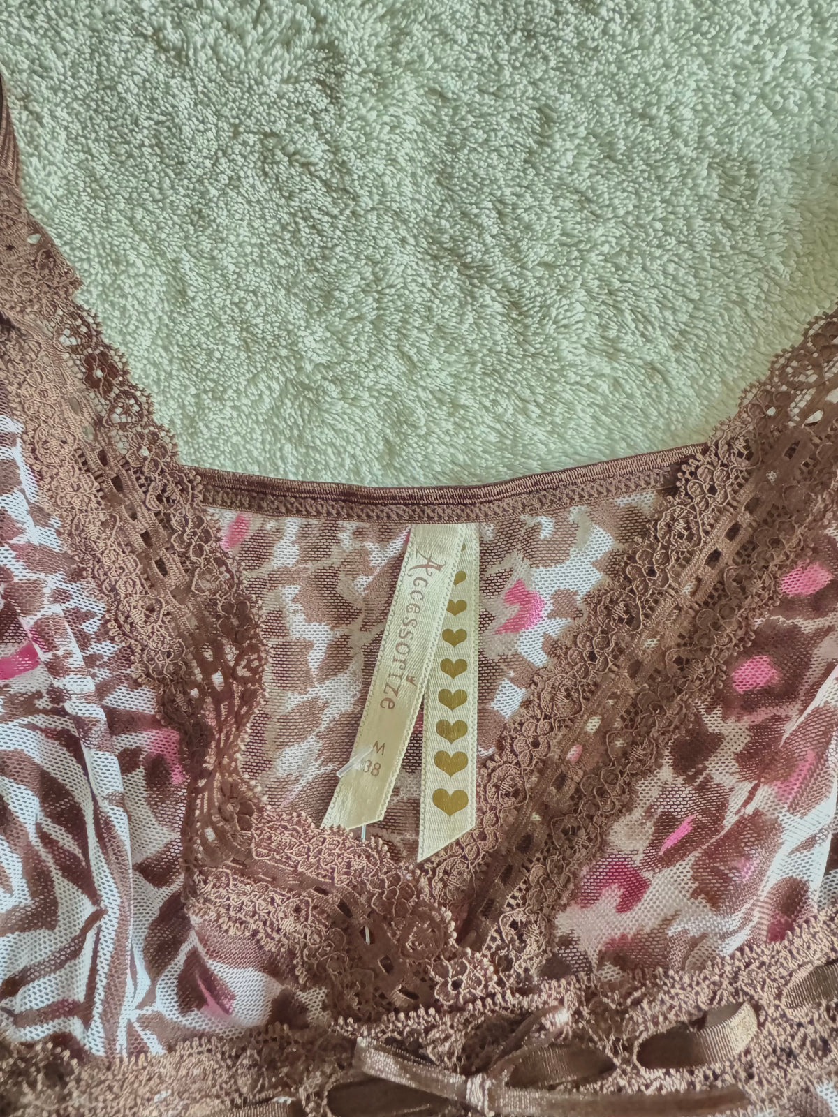 y2k vintage leopard and zebra print brown and hot pink sheer mesh cami top mcbling