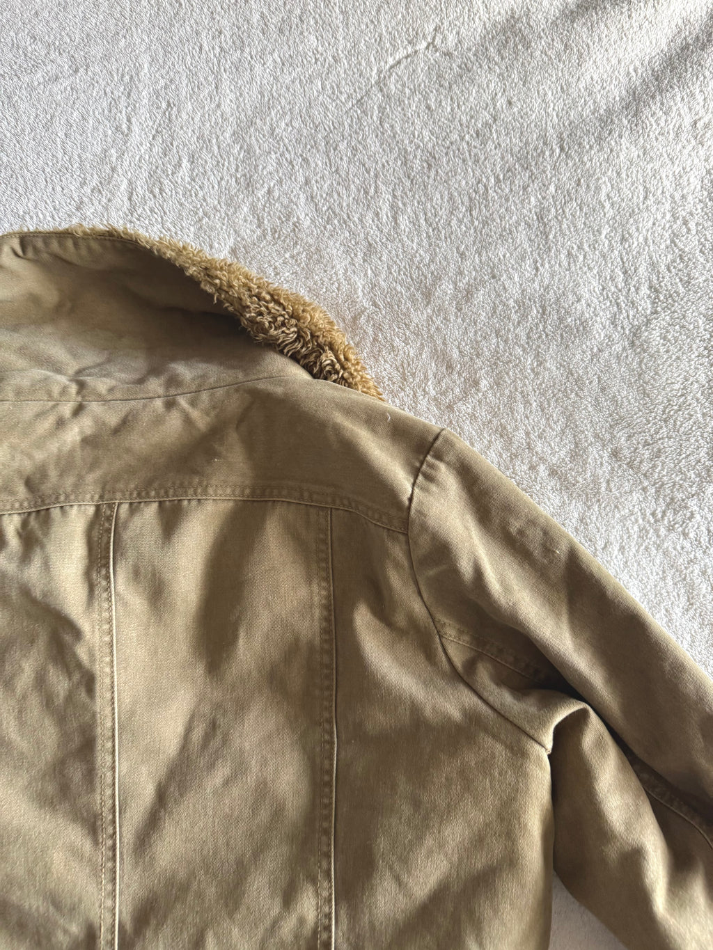 y2k vintage winter thick teddy lined funnel neck jacket cosy