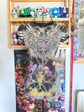 y2k vintage insane graphic tie die fitted beaded tshirt