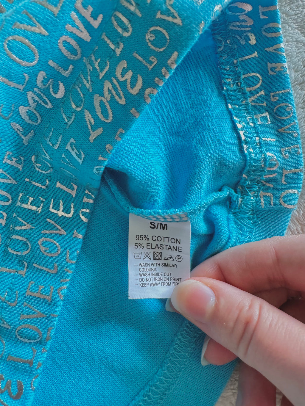 y2k vintage deadstock bnwt aqua blue metallic graphic sleeveless vest top