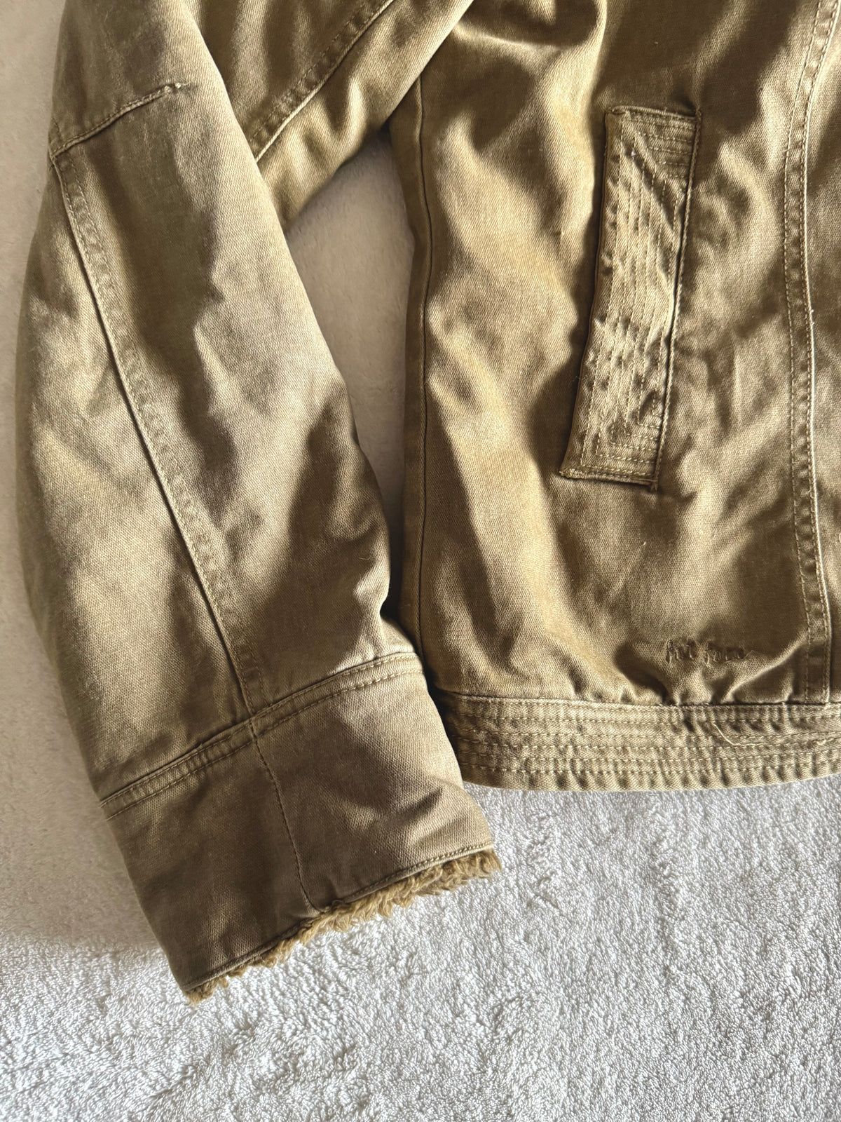 y2k vintage winter thick teddy lined funnel neck jacket cosy