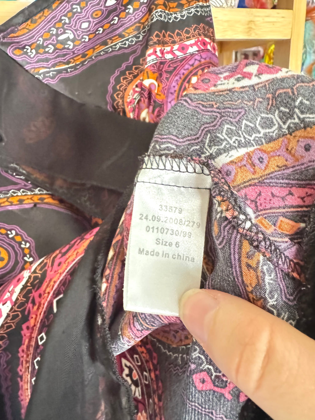 y2k vintage paisley print dragonfruit asymmetrical hem cami top