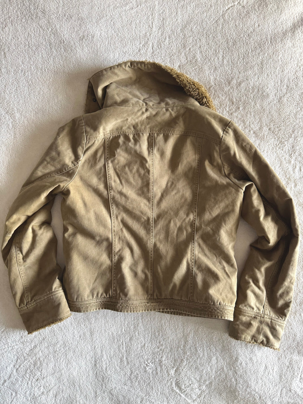 y2k vintage winter thick teddy lined funnel neck jacket cosy