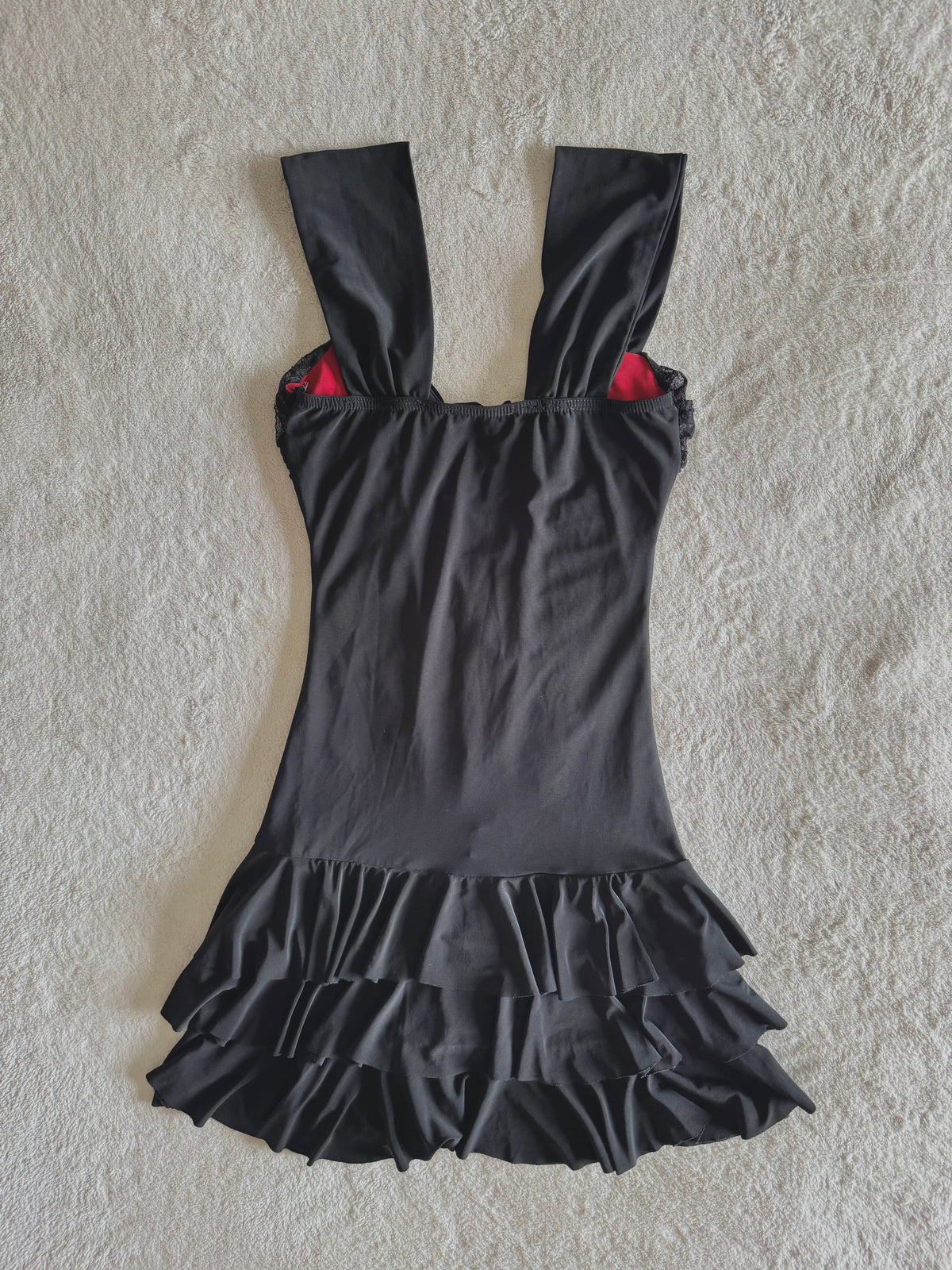y2k vintage malgoth ruffle tiered lace up corset style mini dress