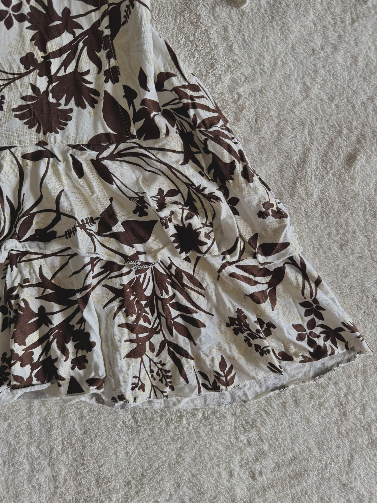 y2k vintage floral print milkmaid ruffle tiered mini dress summer