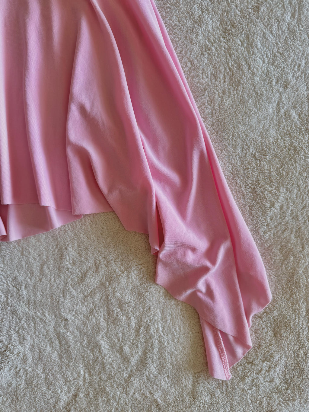 y2k vintage baby pink asymmetrical fairy hem ruched beaded cami top