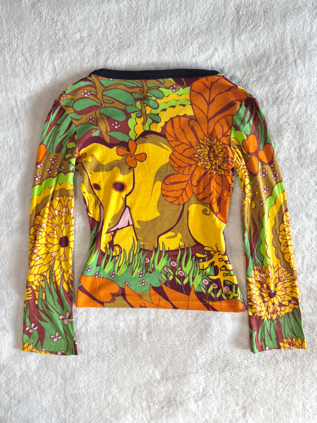 y2k vintage graphic flared sleeve deadstock hayes top