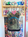 y2k vintage silk forest green beaded velvet camisole top earthy fairy