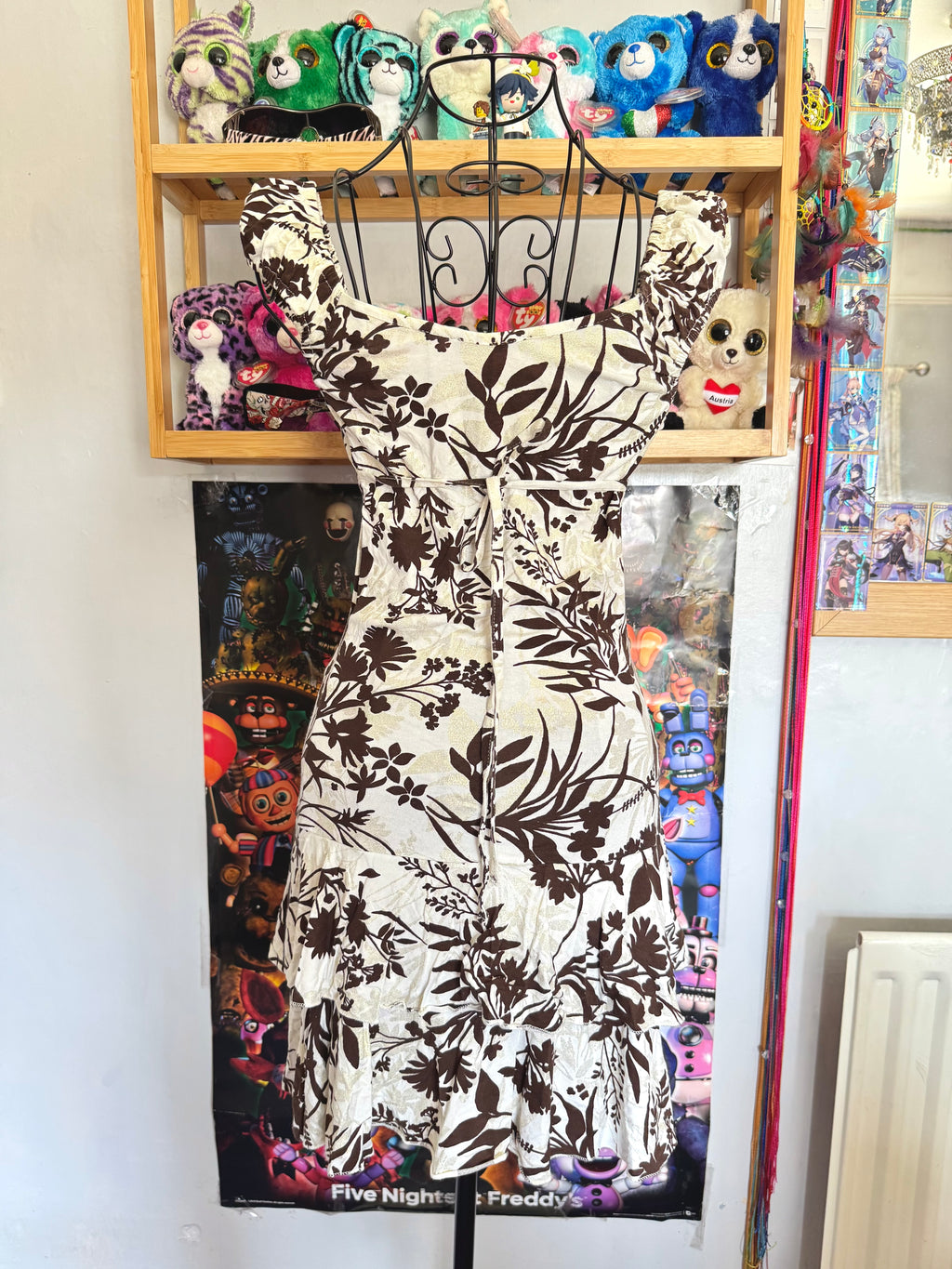 y2k vintage floral print milkmaid ruffle tiered mini dress summer