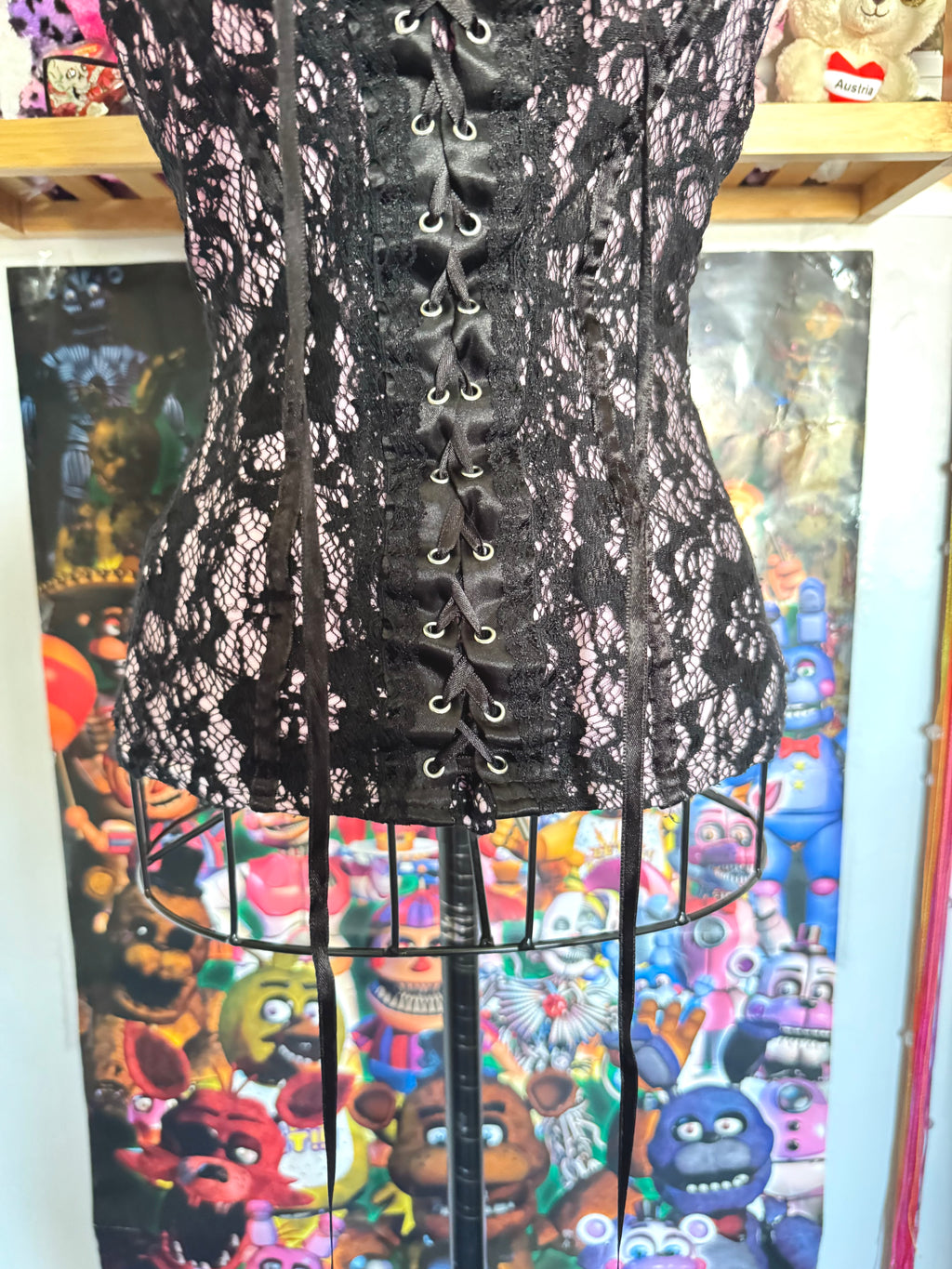 y2k vintage gothic off shoulder milkmaid lace up floral trimmings cami top
