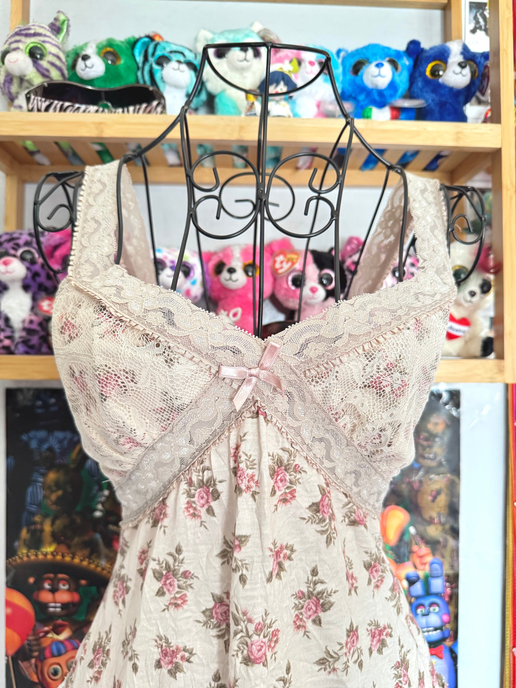 y2k vintage floral pattern lace trim cami top with sequins