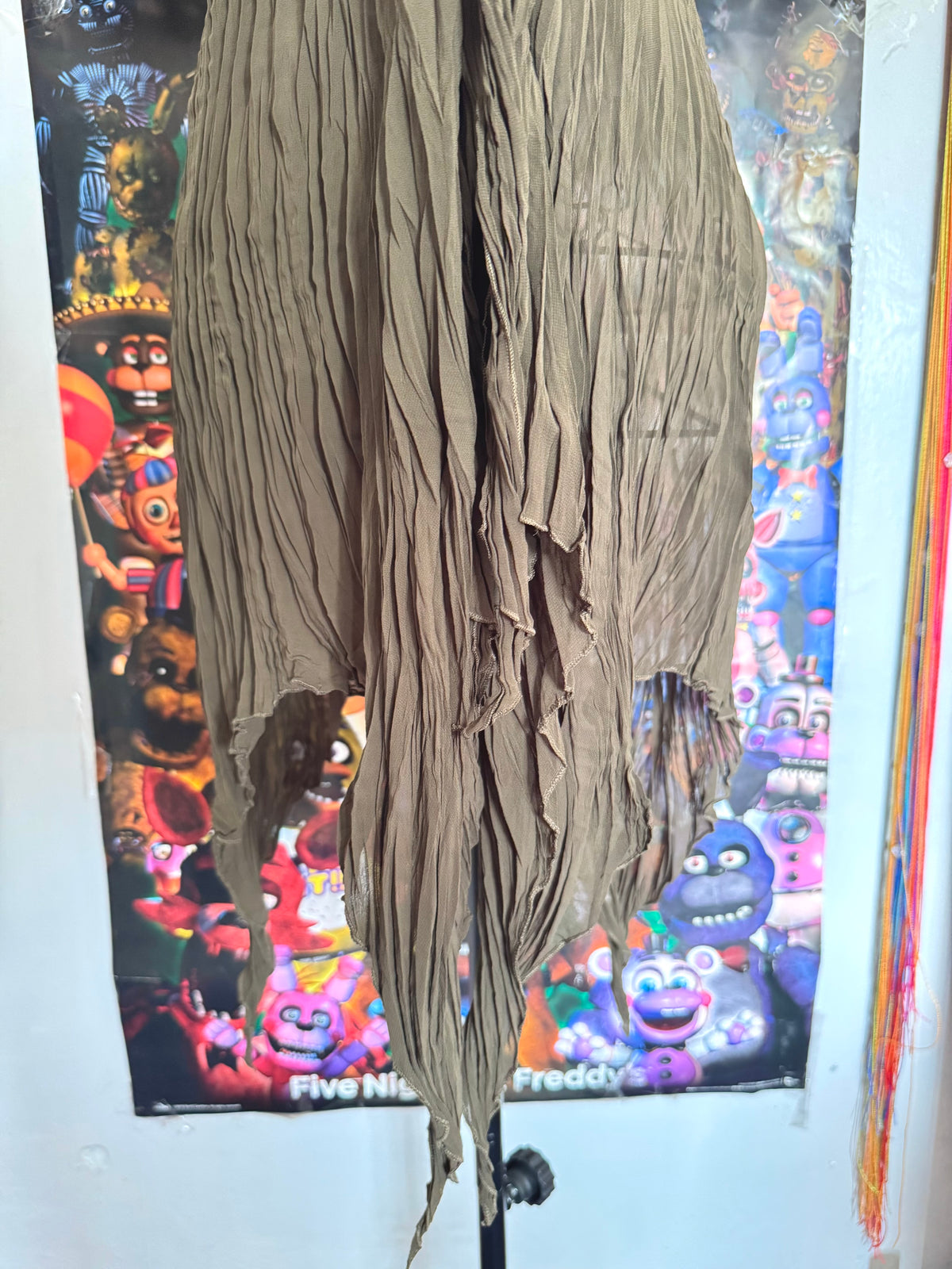 y2k vintage khaki forest fairy floaty asymmetrical hem cami top