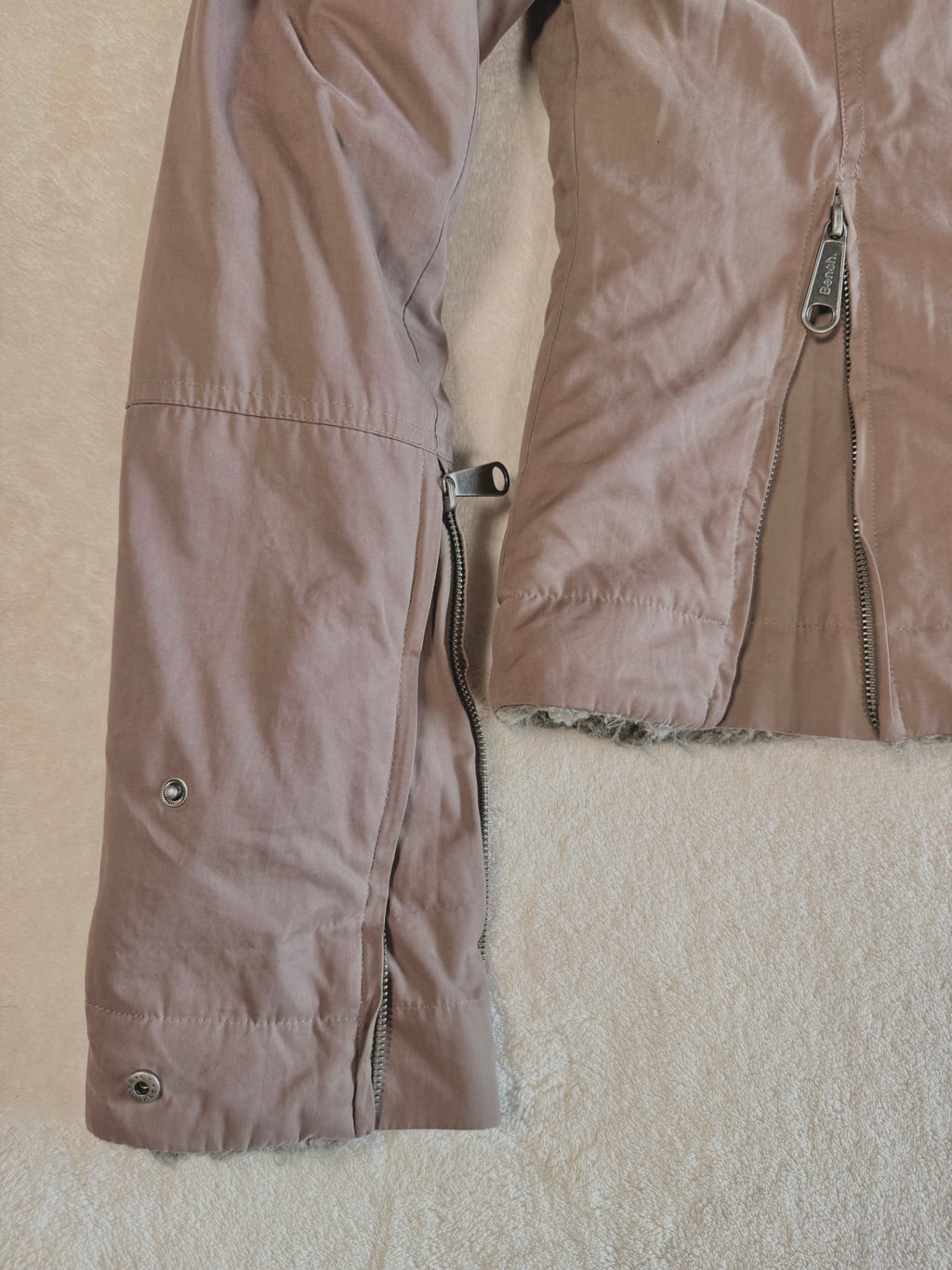 y2k vintage chocolate brown fitted faux fur lined zip up jacket