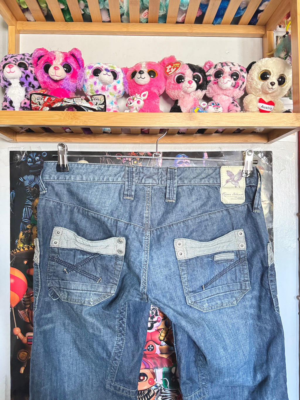 y2k vintage low waisted dark wash denim slouchy boyfriend jeans